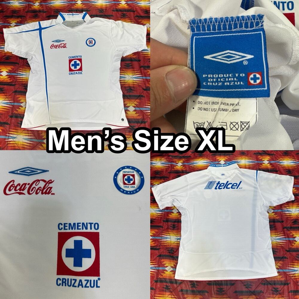 Cruz Azul 2006/07 Umbro White Away Jersey Men’s Size XL Soccer Football